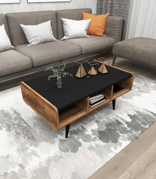 Hanah Home Mesa de Centro Line - Light Walnut